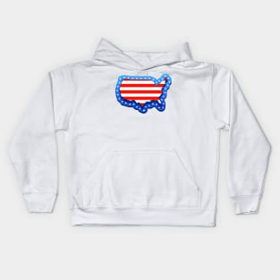 🔥 🇺🇸 4th of July Map 🇺🇸 🔥 Kids Hoodie